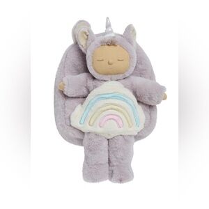 Olli Ella Hopalong Unicorn Backpack in Lilac- whimsical velvety unicorn Carrier